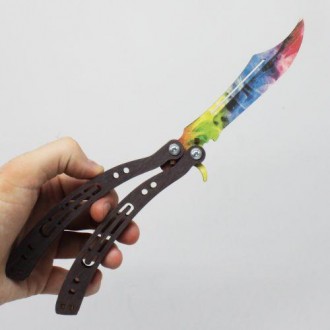 Модель ножа Метелик (Balisong) з забарвленням (Marble fade) з гри Counter Strike. . фото 5