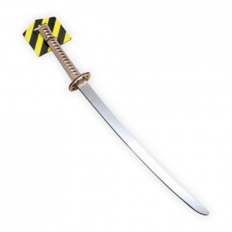 Модель сувенірного меча "Катана хром". Довжина - 68 см. Виконано із добре відшлі. . фото 2