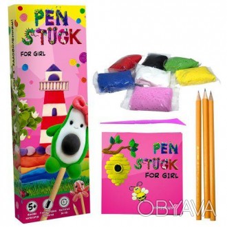 Набір для творчості "Pen Stuck". Дозволяє створити з повітряного пластиліну прик. . фото 1
