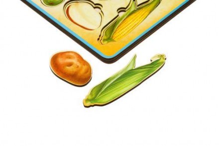 Двошаровий сортер- пазл з овочами, які виглядають дуже реалістично. Нижній шар -. . фото 4