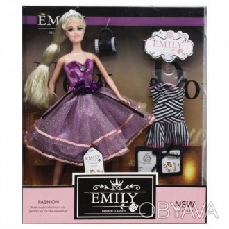 Лялька "Emily" буде гарним подарунком дитині. Лялька в красивому бальному платті. . фото 1