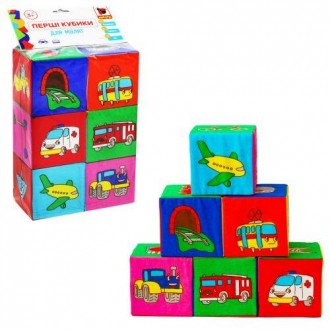 М'які кубики з яскравими, барвистими малюнками допоможуть дитині познайомиться, . . фото 2