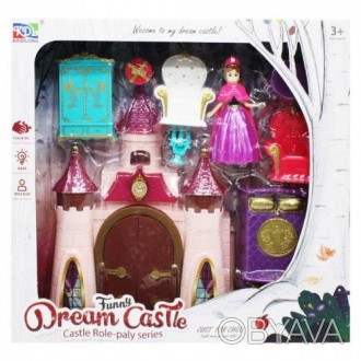 Волшебный пластиковый замок для кукол "Dream Castle". В наборе есть куколка-прин. . фото 1