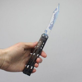 Нож сувенирный - бабочка. Материал: фанера. Длина ножа - 26.5 см, ширина ручки -. . фото 7