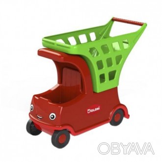 Пластиковая игрушка 2в1 включает в себя корзину для покупок и кабину автомобиля.. . фото 1