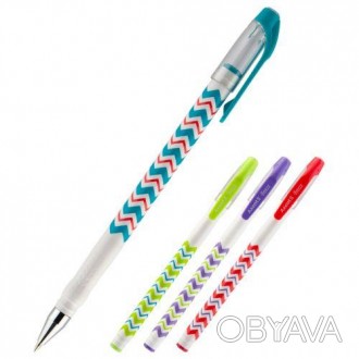 Шариковая ручка с колпачком "Breeze". Цвет пасты: синий. Разные виды в ассортиме. . фото 1