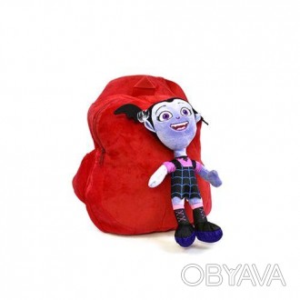 Мягкий детский рюкзачок с игрушкой в виде героини м/ф "Вампирина". Материал из к. . фото 1