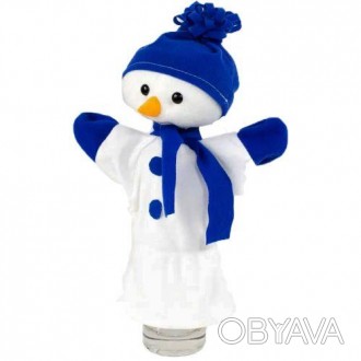 Игрушка на руку "Снеговик" с помощью которой можно устроить праздничный кукольны. . фото 1