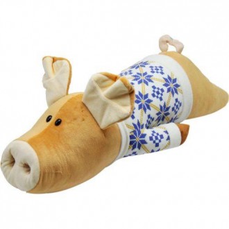 Оригинальная игрушка-обнимашка в виде свинки в вышиванке. Игрушка очень мягкая, . . фото 5