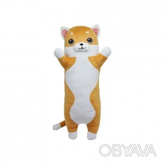 Очаровательная игрушка-обнимашка в виде рыжего котика. Игрушка очень мягкая, при. . фото 1