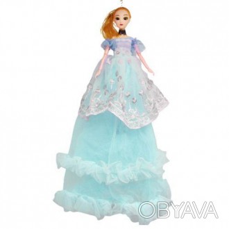 Лялька в красивій довгій сукні. Спідниця складається з 3-х шарів ситцевої тканин. . фото 1