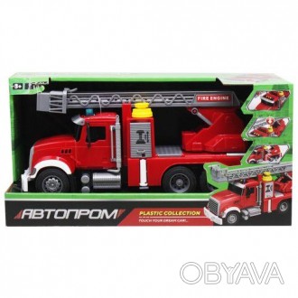 Игрушечная пожарная машинка (размеры 36 x 11 x 17 см) с поразительными возможнос. . фото 1