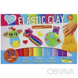 Набор для креативного творчества "Elastic Clay". Самозастывающий пластилин очень. . фото 1
