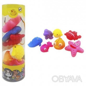 Набір гумових іграшок-пискавок для ванної обовʼязково порадує малюка під час куп. . фото 1