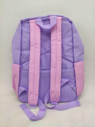 Детский школьный рюкзак в красивом дизайне пастельных оттенков. Резиновый брелок. . фото 3
