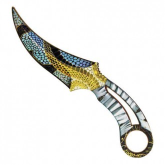 Сувенірний деревʼяний ніж, модель "FANG". Матеріал: фанера. Довжина ножа – 22,5 . . фото 2