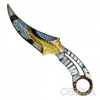 Сувенірний деревʼяний ніж, модель "FANG". Матеріал: фанера. Довжина ножа – 22,5 . . фото 1