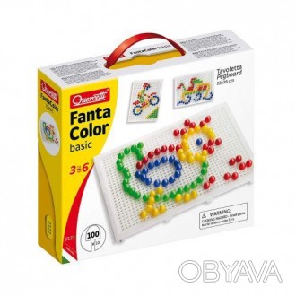 Мозаика-пазл для малышей состоит из 100 ярких пластиковых деталек 4-х цветов. С . . фото 1