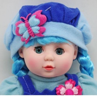 Мʼяка лялька для малюків, одягнена в гарне вбрання, що нагадує квіточку. У ляльк. . фото 3