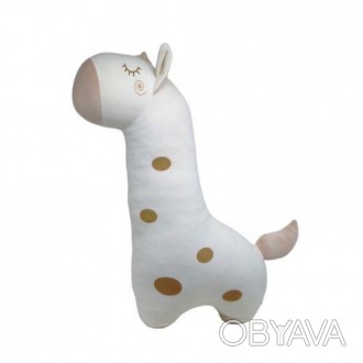Мягкая игрушка-обнимашка в форме жирафа, создана для того, чтобы приносить радос. . фото 1