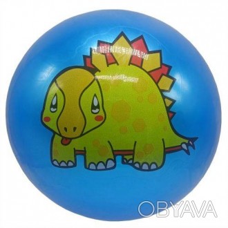 Яркий резиновый мячик с изображением забавного динозаврика. Выполнен из прочной . . фото 1