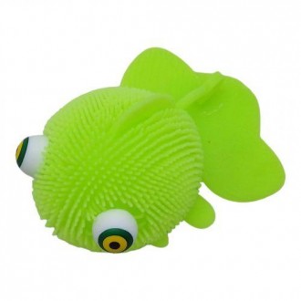 Гумова іграшка-антистрес на шнурку. Кумедна, яскрава рибка розміром 13х9х6 см. В. . фото 2