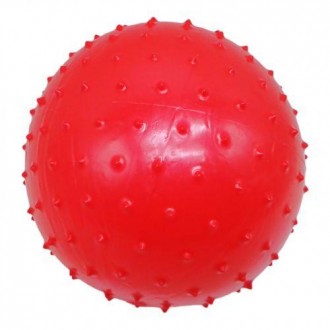 Яркий массажный мячик с шипами. Диаметр - 27 см. Выполнен из качественной и проч. . фото 2