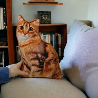 Мʼяка подушка у вигляді котика - це прекрасна іграшкова подушка, яка за формою т. . фото 4