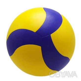 Качественный и надежный волейбольный мяч из PVC. Имеет прочные швы. Стандартный . . фото 1