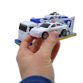 Автовоз "Полиция" – инерционная игрушка, представляющая собой модель автовоза, с. . фото 3