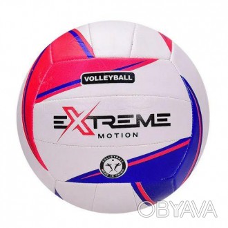Мяч волейбольный, размер 5. Резиновый баллон. Материал - PVC. Сшит из разноцветн. . фото 1