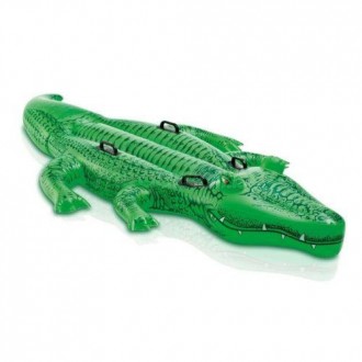 Надувной плотик в виде крокодила понравится как детям, так и взрослым. У плотика. . фото 2