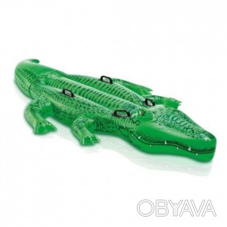 Надувной плотик в виде крокодила понравится как детям, так и взрослым. У плотика. . фото 1