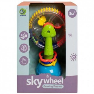 Незвичайна іграшка-брязкальце у вигляді колеса огляду. Колесо обертається, а раз. . фото 2