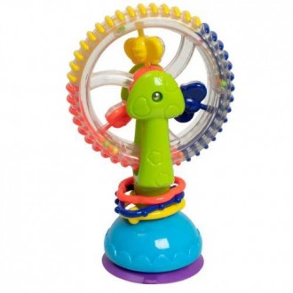 Незвичайна іграшка-брязкальце у вигляді колеса огляду. Колесо обертається, а раз. . фото 3
