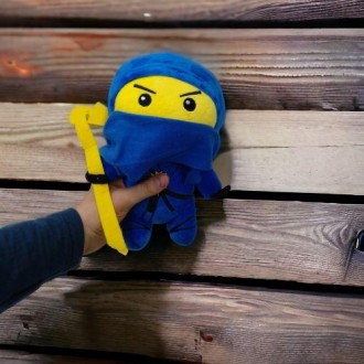 Мягкая игрушка в виде ниндзя "NinjaGo". Яркая, приятная на ощупь. Размер - 25 см. . фото 3