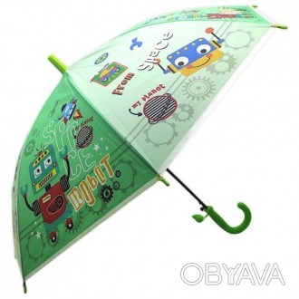 Детский зонтик-трость с 8 спицами – стильный и практичный аксессуар для маленьки. . фото 1