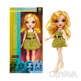 Очаровательная куколка "Rainbow High серии "OPP" имеет яркие золотистые волосы и. . фото 1