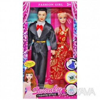 Набір ляльок типу Барбі. В комплекті дві ляльки: дівчина та хлопець. У ляльок га. . фото 1