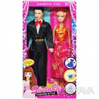 Набір ляльок типу Барбі. В комплекті дві ляльки: дівчина та хлопець. У ляльок га. . фото 1