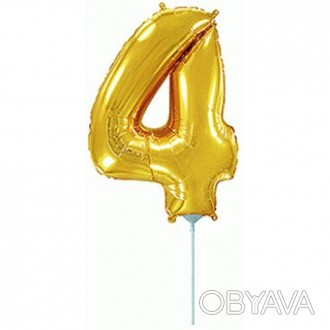Яскрава кулька з фольги "День народження" зроблена у вигляді цифри. Розмір кульк. . фото 1