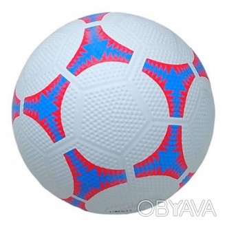 Резиновый футбольный мяч номер 5. От классического мяча отличаеться тем, что у н. . фото 1