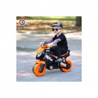 Каталка "Мотоцикл ТехноК" на котором ребенок сможет самостоятельно кататься, отт. . фото 5