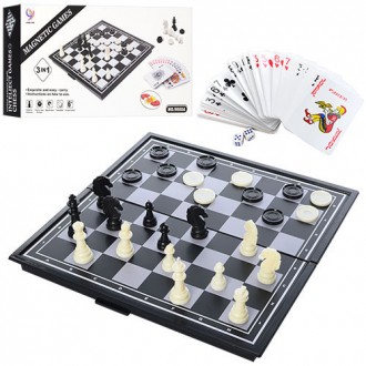 Набір з класичними шахами 9888A, шашками і картами - універсальна гра, обожнюван. . фото 2