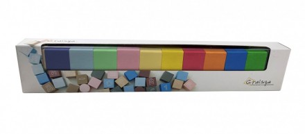 Дитячі дерев'яні кубики кольорові 11221 з нової колекції торгової марки Graisya . . фото 2