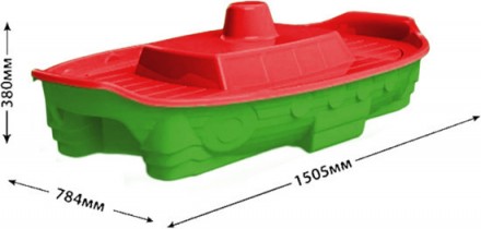 Пісочниця-басейн в формі кораблика - яскравий пластиковий майданчик, який обов'я. . фото 2