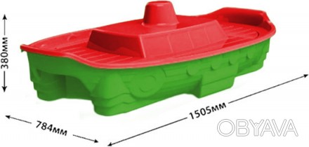 Пісочниця-басейн в формі кораблика - яскравий пластиковий майданчик, який обов'я. . фото 1