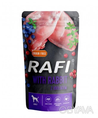Влажный корм Rafi с кроликом – это продукт, основанный на современных стандартах. . фото 1