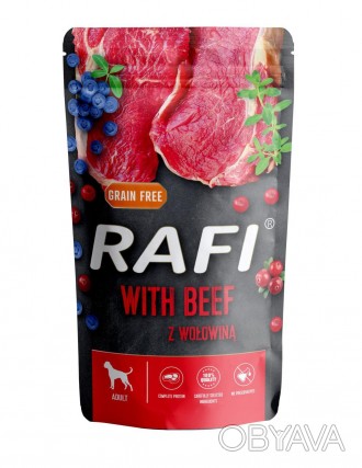 Влажный корм Rafi с говядиной характеризуется высоким содержанием полноценного б. . фото 1