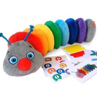 Розвиваюча іграшка Гусінь Rainbow Macik - граємо з користю, вчимося із задоволен. . фото 2